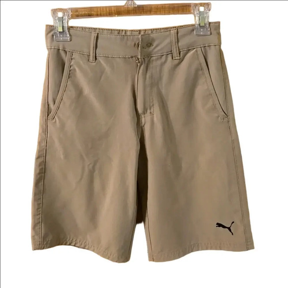 Khaki Shorts Midrise Elastic Waistband 4 pockets Lightweight Women size 10 - Picture 1 of 15